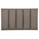 Ver imagem 2 de Cabeceira Solteiro Veludo Cinza Placa Modulada Estofada Ripada Adesiva