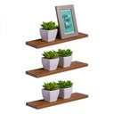 Ver imagem 1 de Kit 3 Prateleiras 60 X 15cm Freijó Suporte Invisível