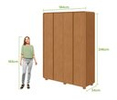 Ver imagem 2 de Guarda-Roupa Loop 4 Portas e 3 Gavetas - Lopas Amêndoa Clean