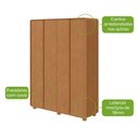 Ver imagem 4 de Guarda-Roupa Loop 4 Portas e 3 Gavetas - Lopas Amêndoa Clean