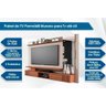Painel Home P/tv até 70 Polegadas Murano C/ Prateleiras e Nicho 216x162cm Rústico/café - Permó - 2