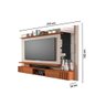Painel Home P/tv até 70 Polegadas Murano C/ Prateleiras e Nicho 216x162cm Rústico/café - Permó - 3