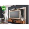 Painel Home P/tv até 70 Polegadas Murano C/ Prateleiras e Nicho 216x162cm Rústico/café - Permó - 6