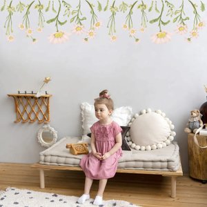 Adesivo de Parede Infantil Jardim de Margaridas