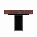 Ver imagem 5 de Mesa Auxiliar Dupla de Plataforma de Acoplar para Escritório com Estrutura Metálica 120cm Corporate Louro Preto E Preto