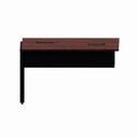 Ver imagem 4 de Mesa Auxiliar Dupla de Plataforma de Acoplar para Escritório com Estrutura Metálica 120cm Corporate Louro Preto E Preto