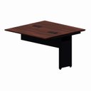 Ver imagem 2 de Mesa Auxiliar Dupla de Plataforma de Acoplar para Escritório com Estrutura Metálica 120cm Corporate Louro Preto E Preto