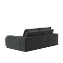 Ver imagem 3 de Sofá Luca 4 Lugares Retrátil 230cm Suede Preto Cialar Móveis
