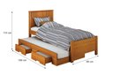 Ver imagem 2 de Cama Solteiro com Auxiliar 2 Gav Milano Cinamomo