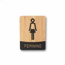 Ver imagem 1 de Placa para Banheiro Plaquinha Feminino Cor Preto