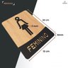 Placa para Banheiro Plaquinha Feminino Cor Preto - 3
