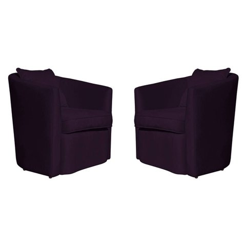 Kit 02 Poltrona Decorativa Alana Veludo