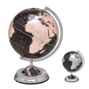 Globo Decorativo Luminária Preto e Prata 38cm