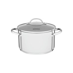 Jogo de Panelas Tramontina Una Aço Inox Fundo Triplo Tampas de Vidro 3 Peças - 13