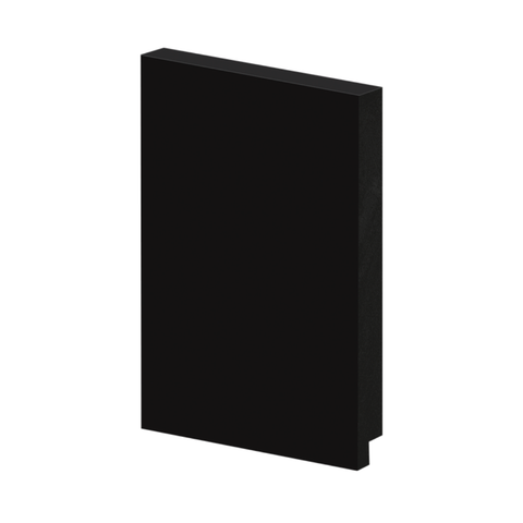 Rodapé Poliestireno 15cm Liso Preto 50015pt Arquitech