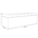 Ver imagem 7 de Kit Cabeceira Cama Box Casal King 195cm com Calçadeira Baú Dália W01 Linho Cinza - Lyam Lyam Decor