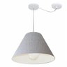 Pendente Cone Com Desvio Rustico Cinza Mj-4272 - 1