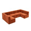 Ver imagem 2 de Sofá Modular Boucle Kit 6 Módulos Sofá em U 4 Meios e 2 Cantos Espuma Premium a Vácuo 4,62m - Terrac