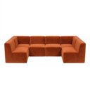 Ver imagem 1 de Sofá Modular Boucle Kit 6 Módulos Sofá em U 4 Meios e 2 Cantos Espuma Premium a Vácuo 4,62m - Terrac