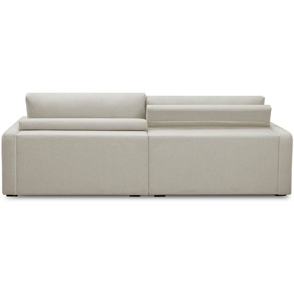 Sofá Retrátil Reclinável para Sala de Estar Living 270cm Sevilha F04 Veludo Bege - Lyam Decor - 9