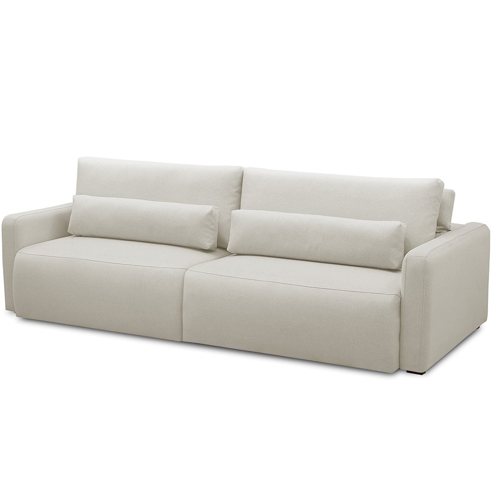 Sofá Retrátil Reclinável para Sala de Estar Living 270cm Sevilha F04 Veludo Bege - Lyam Decor - 6