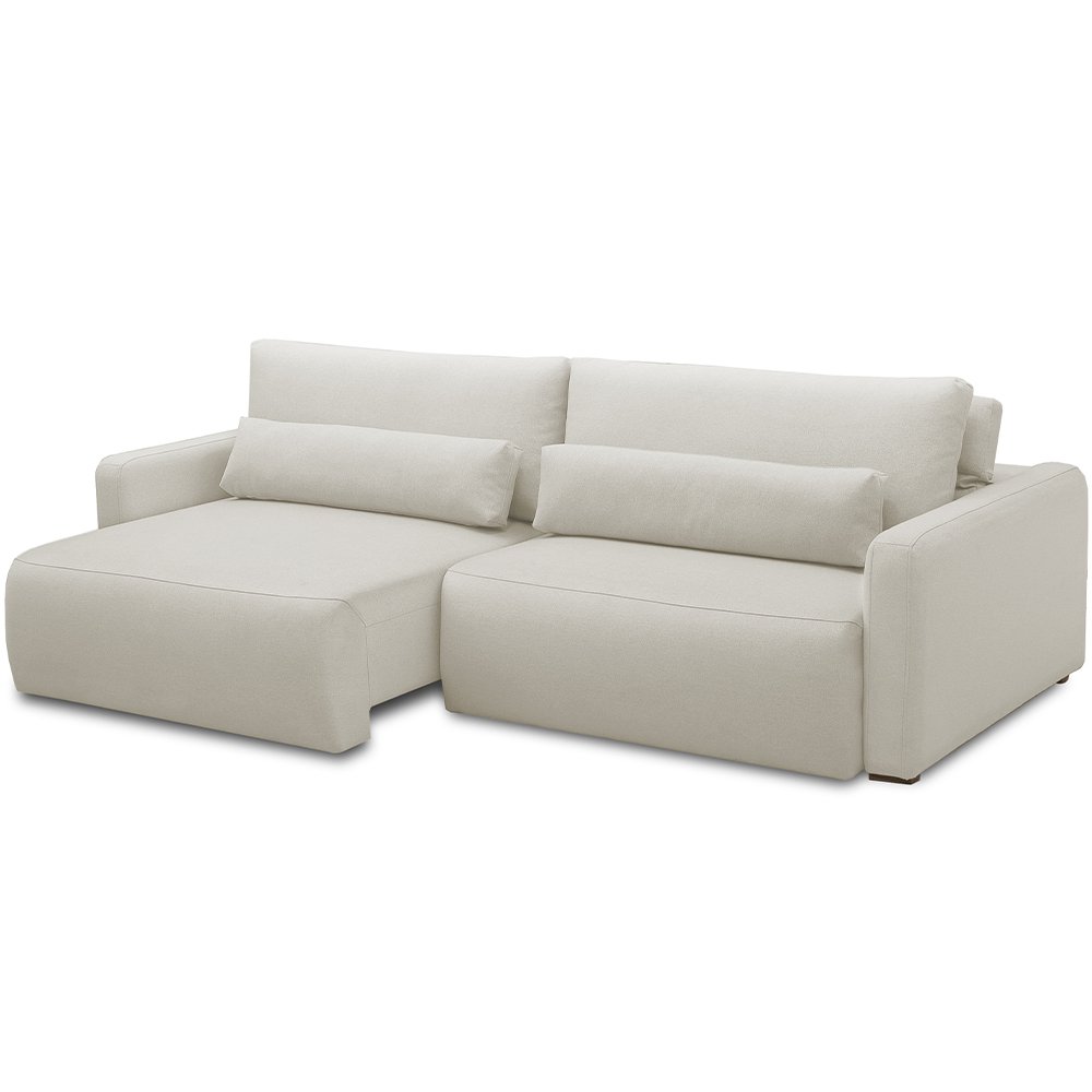 Sofá Retrátil Reclinável para Sala de Estar Living 270cm Sevilha F04 Veludo Bege - Lyam Decor - 7