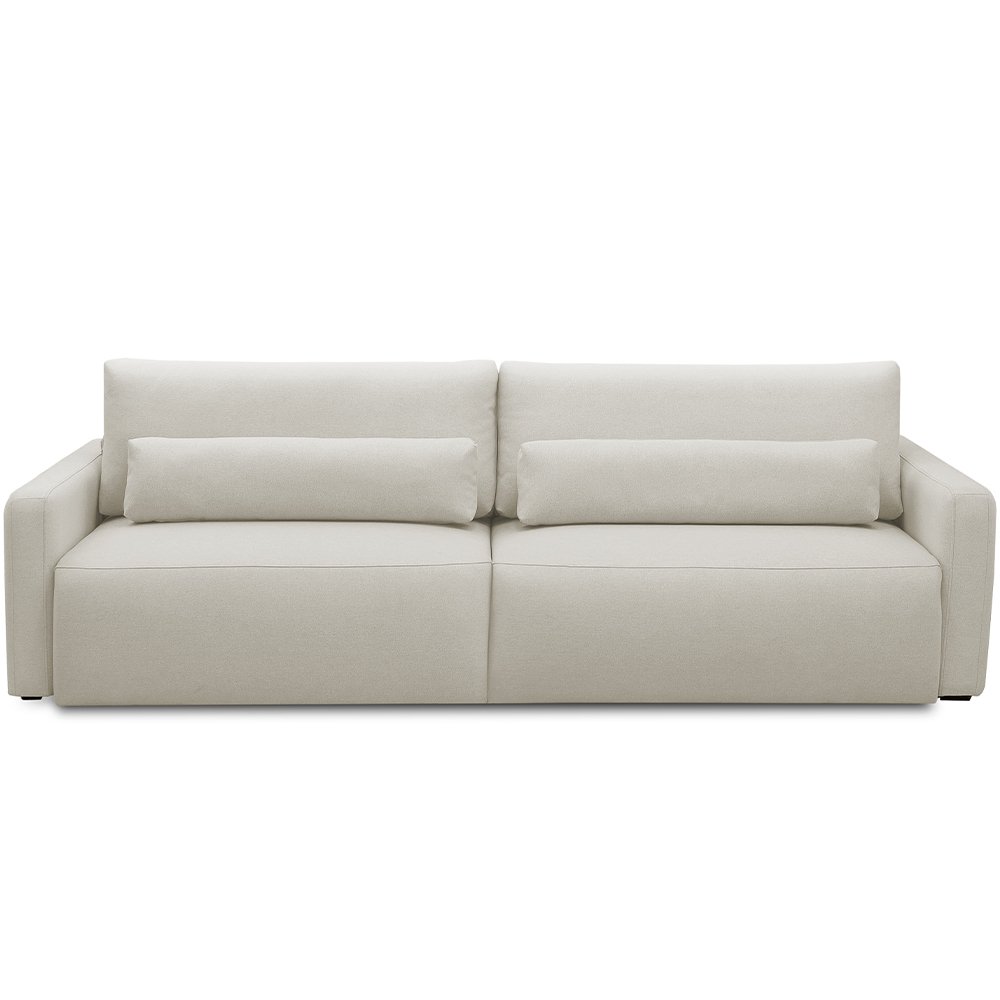 Sofá Retrátil Reclinável para Sala de Estar Living 270cm Sevilha F04 Veludo Bege - Lyam Decor - 3