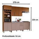 Ver imagem 7 de Cozinha Modulada sem Tampo Indekes Imperial 5 Peças Freijo/camurça