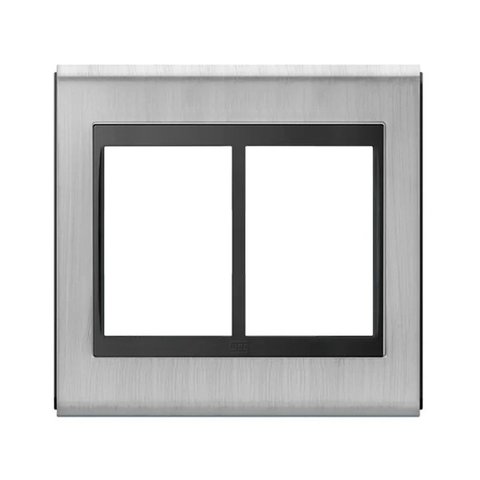 Placa Refinatto Concept 4x4 6 Posições Aço Escovado e Preto-weg