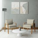 Ver imagem 2 de Poltrona Decorativa Bela em Linho Safira Off White - Home Mobily