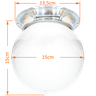 Plafon Colonial Chapa Branco Globo Transparente Retrô - 2