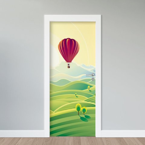 Adesivo de Porta - Paisagem Infantil 1