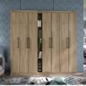 Guarda Roupa Casal 7 Portas 2 Gavetas Nellim 1126 Carraro - Noce - 1