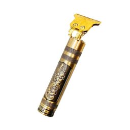 Máq. Cortar Cabelo Dragão Dourado Aparador Barba 4 Pentes - 8