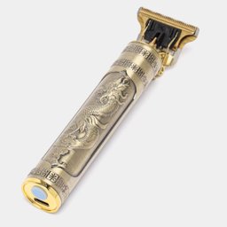 Máq. Cortar Cabelo Dragão Dourado Aparador Barba 4 Pentes - 5