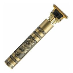 Máq. Cortar Cabelo Dragão Dourado Aparador Barba 4 Pentes - 4