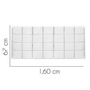 Ver imagem 2 de Painel Estofado Luxo Clara 160cm Queen Size para Cama Box Corino Branco - Gat Magazine