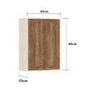 Ver imagem 3 de Armário Aéreo de Cozinha 60 Cm 2 Portas de Abrir 2 Prateleiras Sofia Luciane Móveis