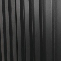 Painel Ripado Prime Madeira Pvc Preto Fosco 2,9m X 16cm - 1