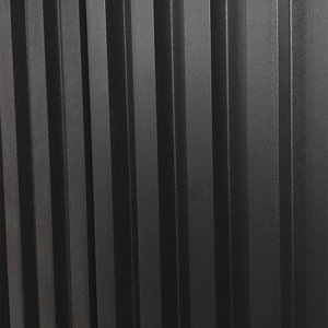 Painel Ripado Prime Madeira Pvc Preto Fosco 2,9m X 16cm