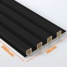 Painel Ripado Prime Madeira Pvc Preto Fosco 2,9m X 16cm - 2
