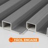 Painel Ripado Prime Madeira Pvc Preto Fosco 2,9m X 16cm - 7