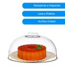 Ver imagem 2 de 2 Tampa Acrílico Transparente Média para Bolos e Tortas 28cm