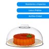 2 Tampa Acrílico Transparente Média para Bolos e Tortas 28cm - 2