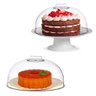 2 Tampa Acrílico Transparente Média para Bolos e Tortas 28cm - 3