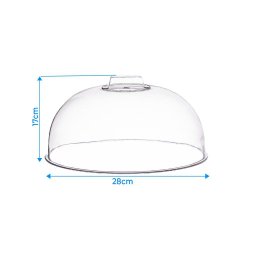 2 Tampa Acrílico Transparente Média para Bolos e Tortas 28cm - 5