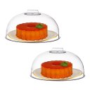 Ver imagem 1 de 2 Tampa Acrílico Transparente Média para Bolos e Tortas 28cm