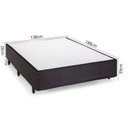 Ver imagem 2 de Base Box Desmontável Casal 138x188x28cm Yescasa Marrom