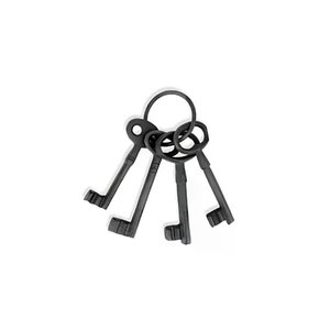 Escultura Decor Molho de Chaves Antigas em Ferro Preto 23cm