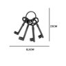 Escultura Decor Molho de Chaves Antigas em Ferro Preto 23cm - 2